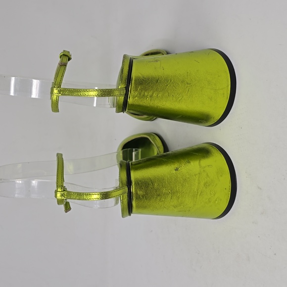 The Attico Luz metallic 120mm leather pumps Green Size 37 - Picture 4 of 8